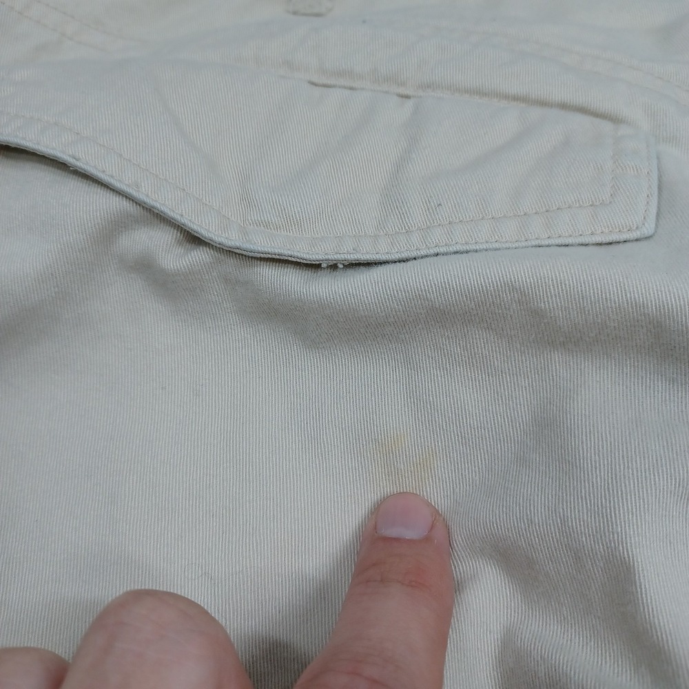 Vintage Abercrombie Fitch Pants Womens 14 Beige Wide Leg Y2K Pockets Preppy - Picture 6 of 10